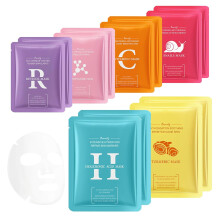 12 Combo Pack Moisturizing Face Sheet Mask Pehme kosteuttava kasvonaamio kaikille ihotyypeille Pitkkestoinen hellvarainen kosteuttava kasvonaamios