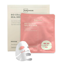 NAhmeds Bio-Collagen Real Deep Mask Niedermolekulares Kollagen hydratisiert und spendet Feuchtigkeit, 20 g x 4 Stck