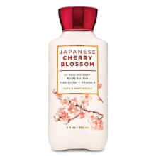 Bath and Body Japanese Cherry Blossom 24 Hour Moisture Super Smooth Body Lotion with Shea Butter Coconut Oil and Vitamin E 8 fl oz  236 mL