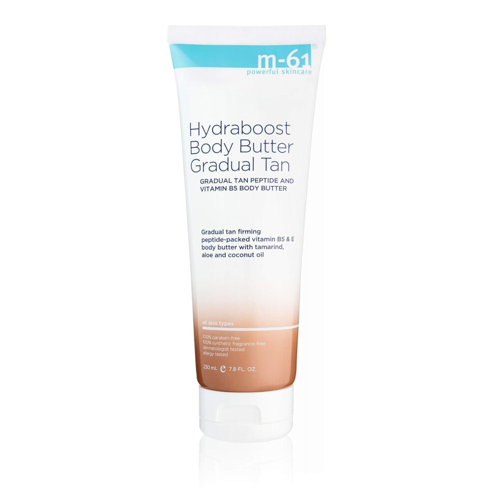M-61 Hydraboost Body Butter Gradual Tan Unscented Hydrating And Firming Gradual Tan Body Butter With Peptides Plankton Extract And Vitamin B5
