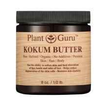 Surowe maslo Kokum 8 uncji. Sloik - w 100% czysty, naturalny, tloczony na zimno - Doskonaly do ??nawilzania skry, ciala i wlosw Kremy do samodz