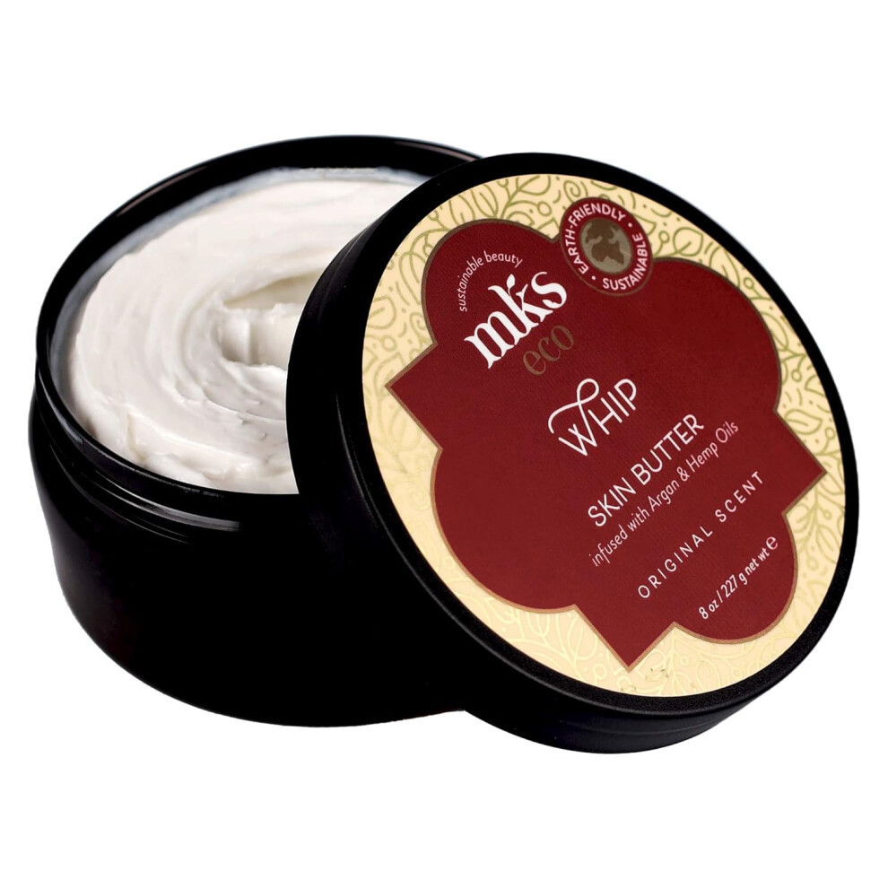 Earthly Body Mks Eco Whip Skin Butter 8 Oz Total Body Moisturizer Moroccan Argan Oil Hemp Seed Oil Jojoba Oil Shea Butter Vegan Cruelty Free