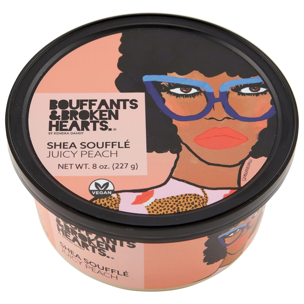 Ashanti Naturals Peach Scented Whipped Shea Butter For Skin Moisturizing African Raw Shea Butter Almond Oil And Coconut Juicy Souffle 8Oz