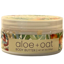 Greenwich Bay Trading Company Aloe-Hafer-Krperbutter | Luxurise Feuchtigkeitscreme mit Aloe Vera und Haferextrakt | 8 Unzen
