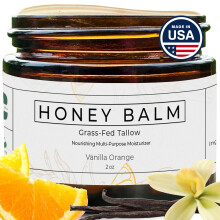 Bálsamo de Tallow y Miel Really Good Blends, Hecho a Mano, Mantequilla Orgánica para el Cuerpo - 2 oz (Vainilla Naranja)