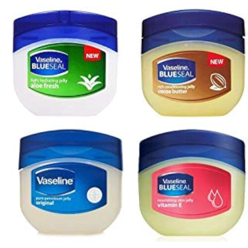 Vaseline Vaseline Blue Seal Serie (4er-Pack) Kakaobutter Vitamin E Aloe Fresh Original