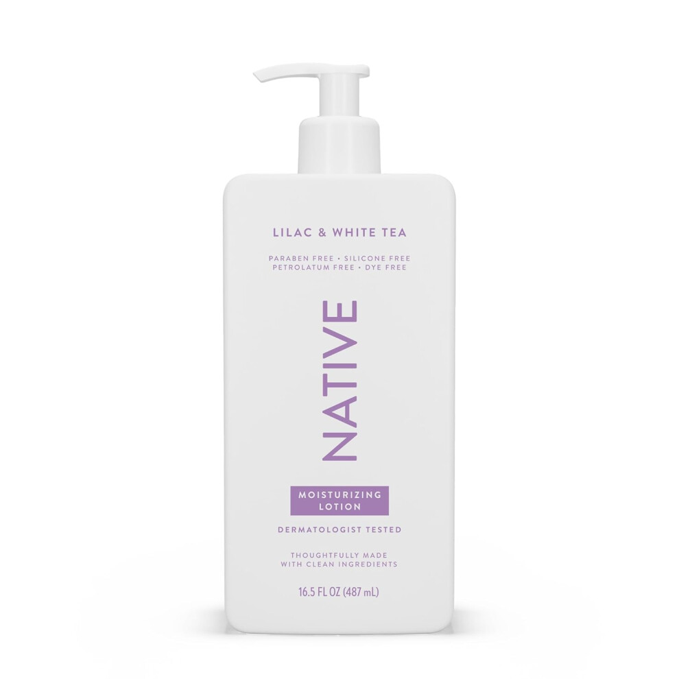 Photos - Cream / Lotion Native Body Lotion Contains Naturally Derived PlantBased Moisturizers for Women and Men Restores Dry Skin Lilac White Tea 16