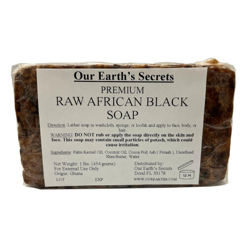 Our Earth's Secrets R? afrikansk sort s?be 1 lb.