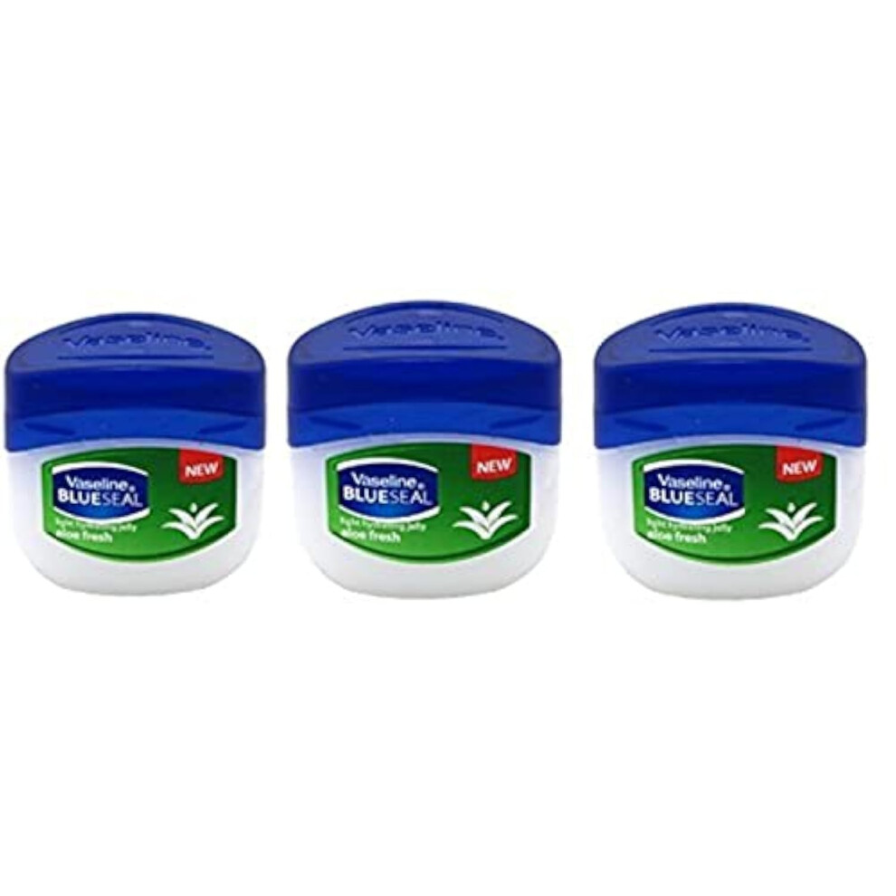 Vaseline Aloe Fresh Petroleum Jelly 17oz Travel Size  Pack of 3 All Skin Tones Moisturizer