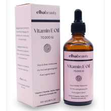 Elhabeauty Vitamin E-l 70.000 IE Feuchtigkeitscreme fr Gesicht und Krper mit Hagebutten-, Jojoba-, Mandel- und Avocadolen fr eine straffe und ge