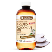 Fraktioniertes flssiges Kokosl von De La Cruz  Flssiges Kokosl fr Haut und Haar  Natrliche Feuchtigkeitscreme fr Haut und Haar  8 FL OZ