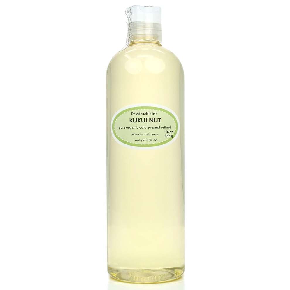 Dr Adorable 16 Oz Kukui Nut Oil 100 Pure Natural Organic Cold Pressed