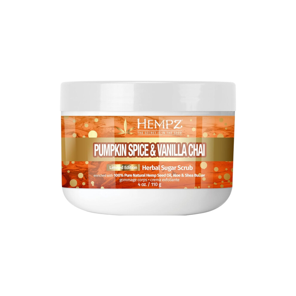Hempz Limited Edition Pumpkin Spice Vanilla Chai Sugar Body Scrub 4 Oz