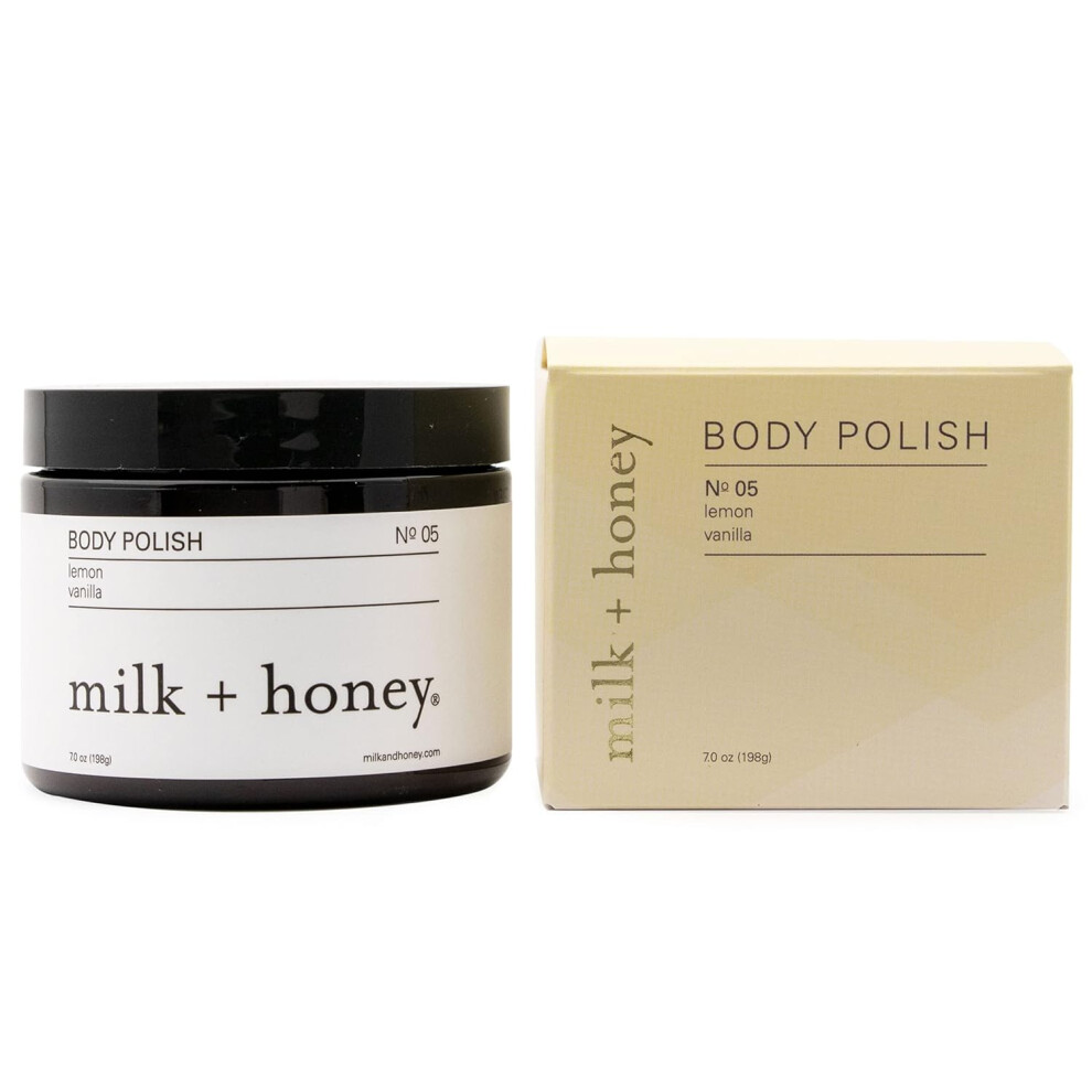 milk  honey Exfoliating Body Polish No 5 with Coconut Vanilla and Lemon Exfoliating Body Polish Body Scrub for Women and Men 7 oz