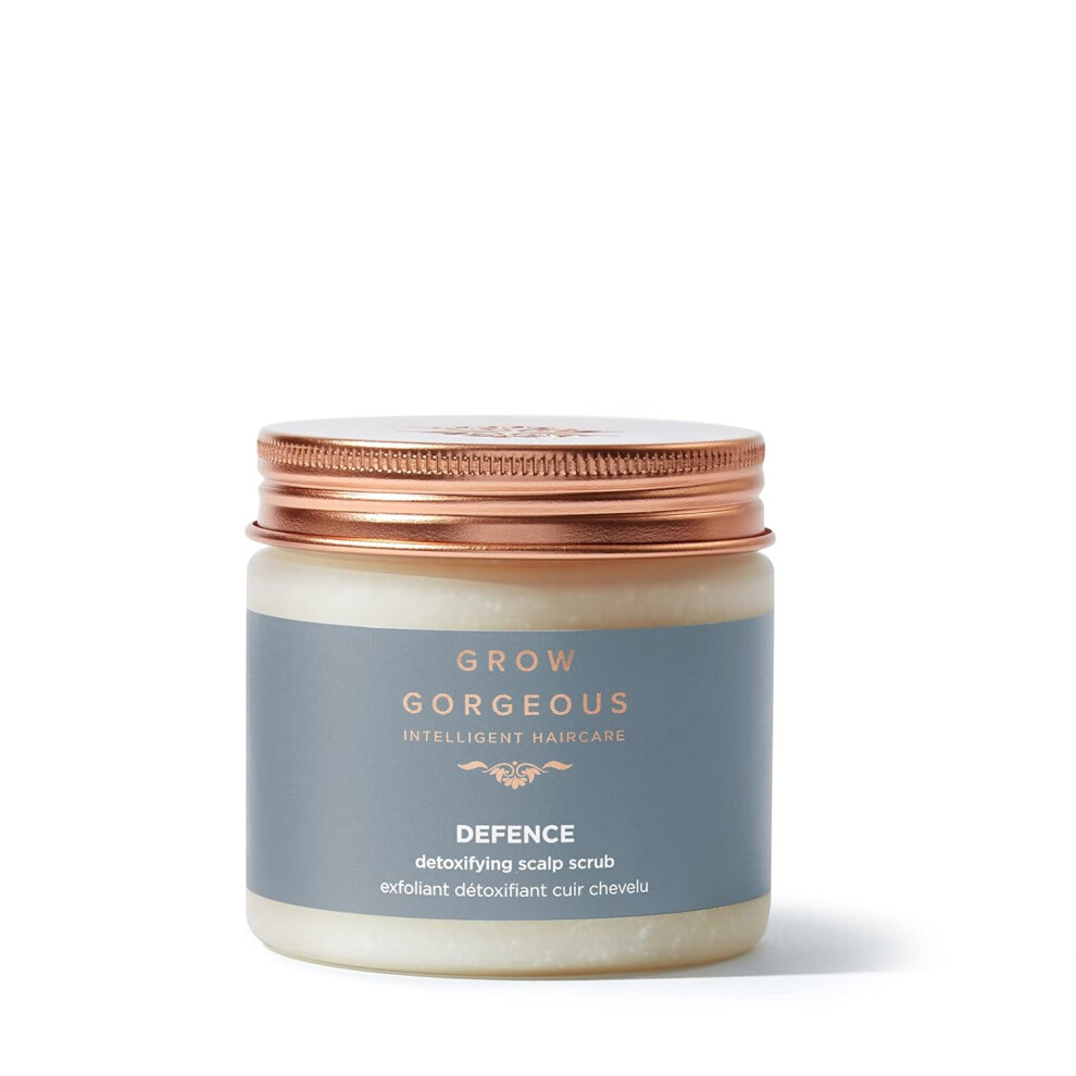 Grow Gorgeous City Defense Scalp Scrub 200Ml For Detoxifying And Removing Buildup From Oily Scalps Vegan