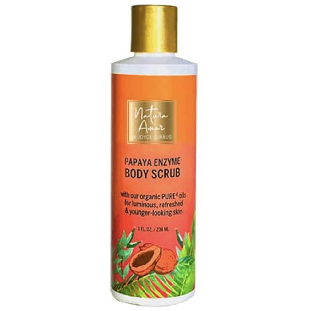 Elixir (Elixir) Joyce Giraud Papaya Enzyme Body Scrub 4 Pure Miracle Oils Exfoliates Moisturizes 8 Fl Oz