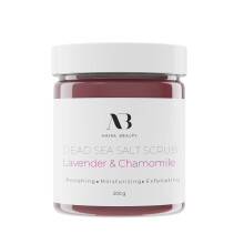 Amira Beauty Dode Zeezout Bodyscrub | Lavendel & Kamille | Schuimende douchescrub met biologische etherische oli? | Exfolieert en hydrateert de huid
