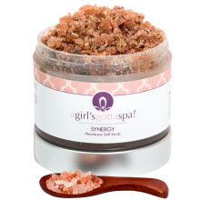 Een spa voor meisjes moet! Synergy Himalaya Zout Body Scrub doordrenkt met essenti?e lavendelolie exfolieert en hydrateert de huid 10 oz Inclusief ho