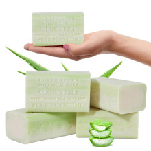 Australsk botanisk s?be Aloe Vera med ekstrakt af gr?n te 6,6 oz Luksus s?bebarer beriget med sheasm?r Pakke med 4