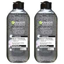 Garnier Skinactive Micellar Cleansing Jelly Water -hiilellä puhdistava All in One Water 2 pakkaus
