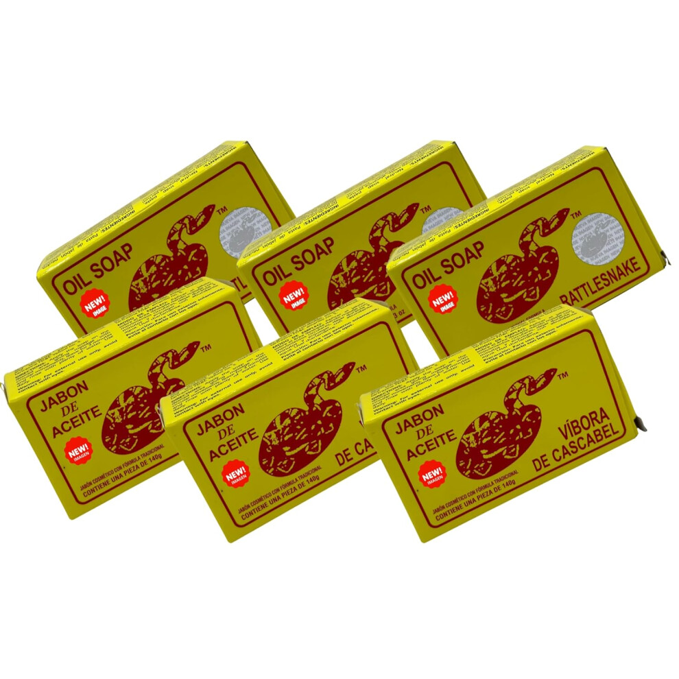 Jabon De Aceite Vibora De Cascabel Original 140G Original Rattlesnake Soap 493 Oz Pack Of 6