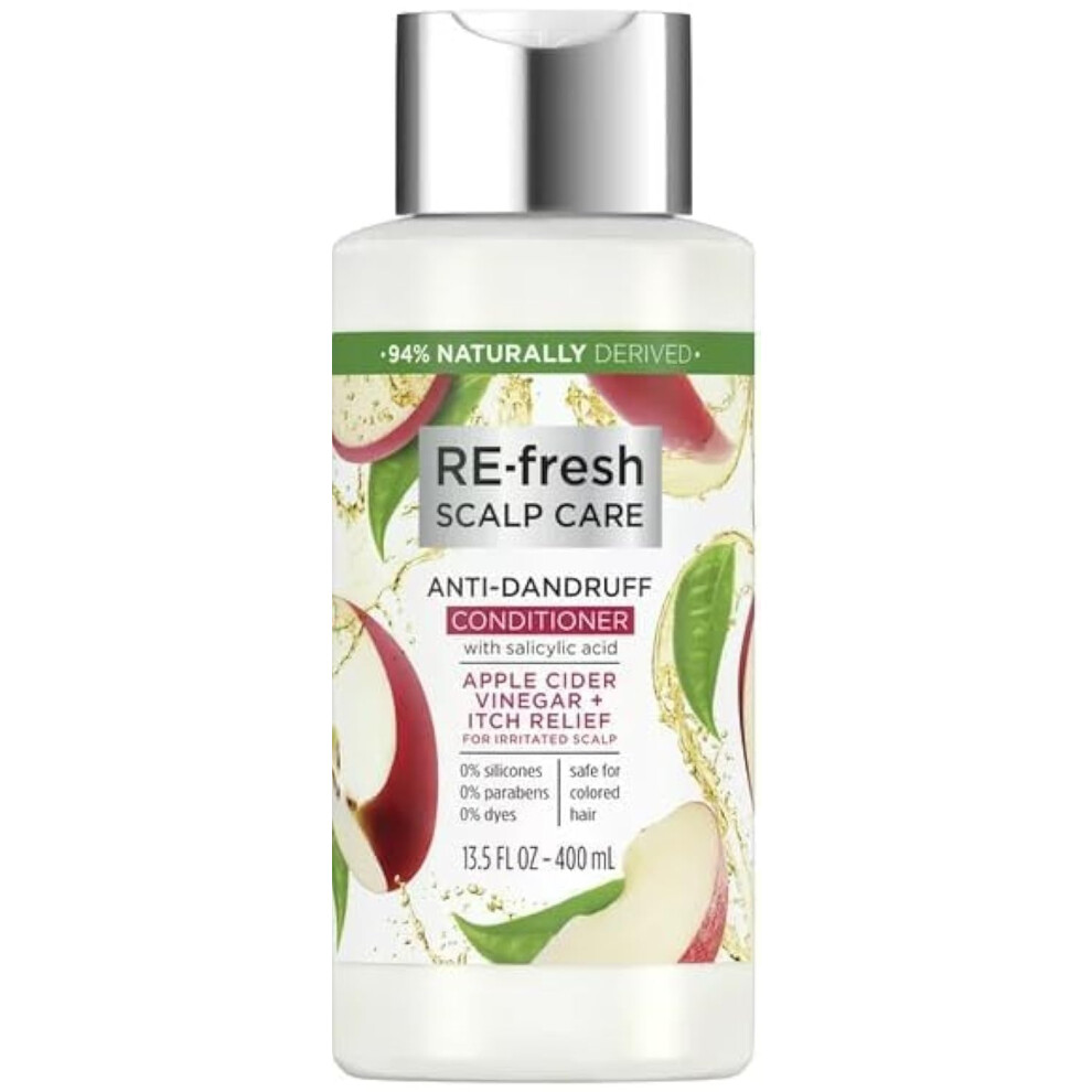 Photos - Hair Product re-fresh Scalp Care Silicone-Free Apple Cider Vinegar Anti-Dandruff Itchy Scalp Relief Conditioner 13.5 fl oz (Pack of 2)