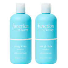 Function of Beauty mukautettava shampoo suorille hiuksille 11 unssia kukin (2 kpl) - Sulfaattiton shampoo kookosvedellä kosteuttamaan ja kosteuttamaa