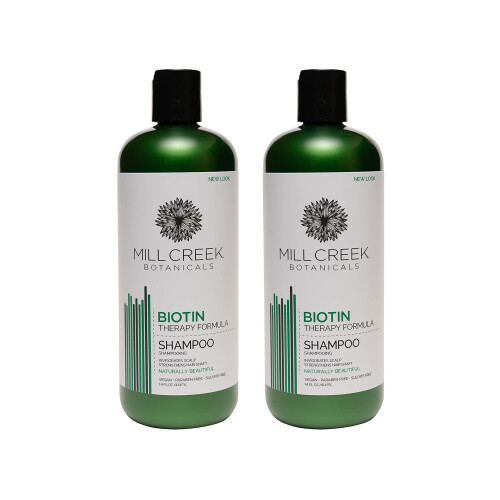 Mill Creek Biotin Shampoo 14 Fluid Ounce Two Pack
