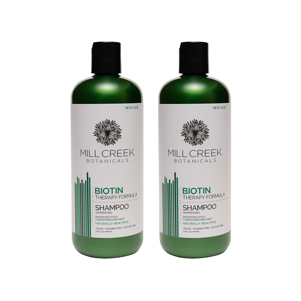 Mill Creek Biotin Shampoo 14 Fluid Ounce Two Pack