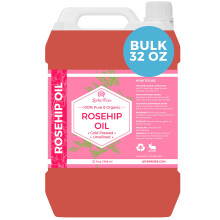 Leven Rose Olej z nasion dzikiej rzy do twarzy 32 oz - Czysty olej z dzikiej rzy do twarzy - Nierafinowany tloczony na zimno olej z dzikiej rz