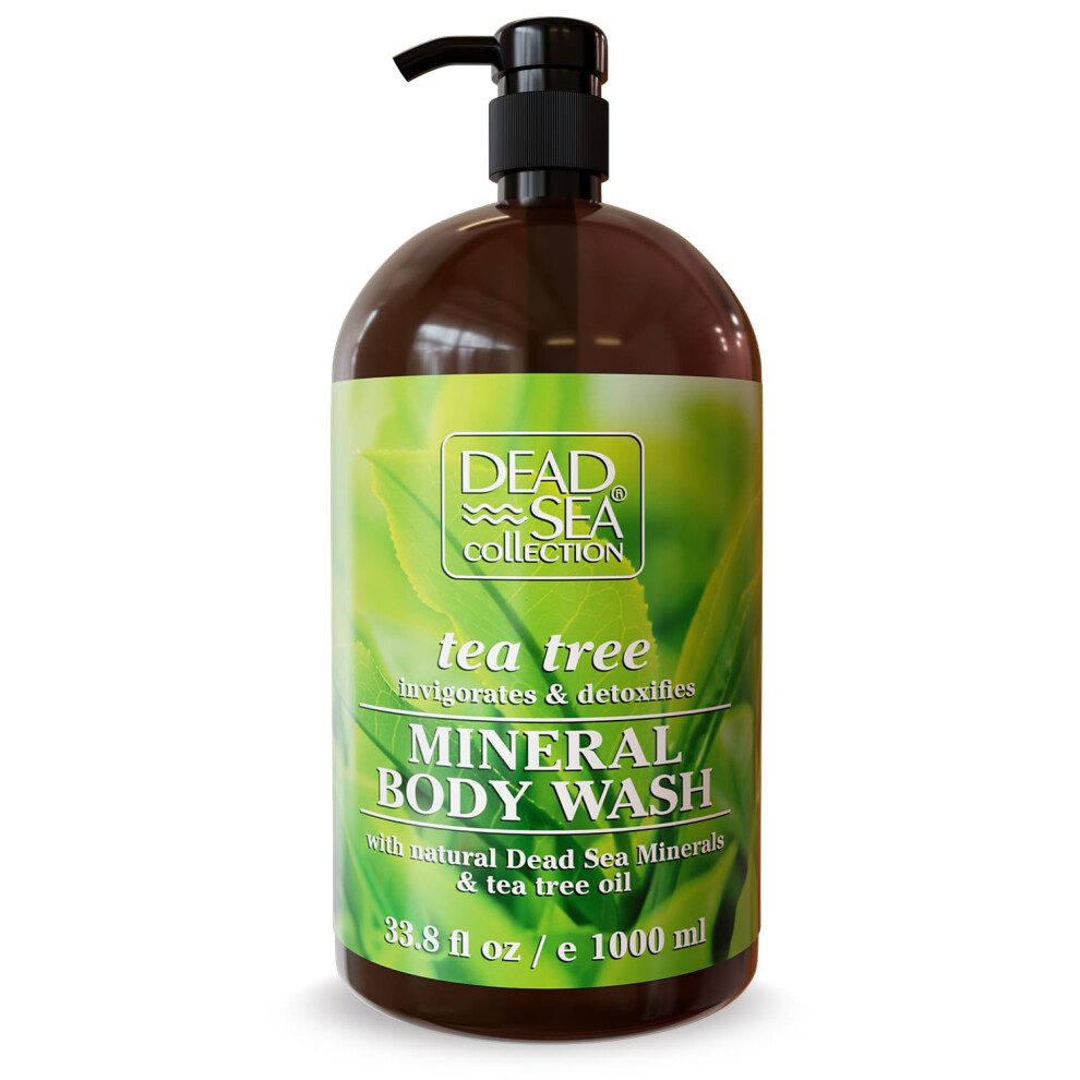 Dead Sea Collection Tea Tree Body Wash for Women and Men  with Pure Dead Sea Minerals and Tea Tree Oil  Cleanses and Moisturizes Skin 338 fl oz-image-OPC-PGJ75PK-NEW