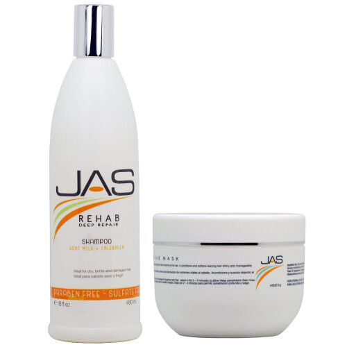 Shampoo e maschera JAS Rehab Deep Repair 16 oz
