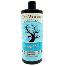 Dr. Woods Unscented Baby Mild nestemäinen kastiliasaippua luomukaritevoilla 32 unssia