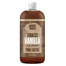 BAMBU JA KOIVU Pure Castile Soap Nestemäinen Organic Sertifioitu Palmuöljytön Natural Saippua Tupakka Vanilja 32 oz