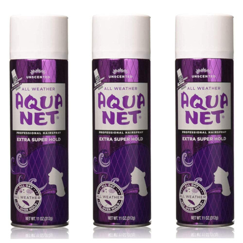 Aqua Net Extra Super Hold Professional Hair Spray Unscented 11 oz 3 Pack