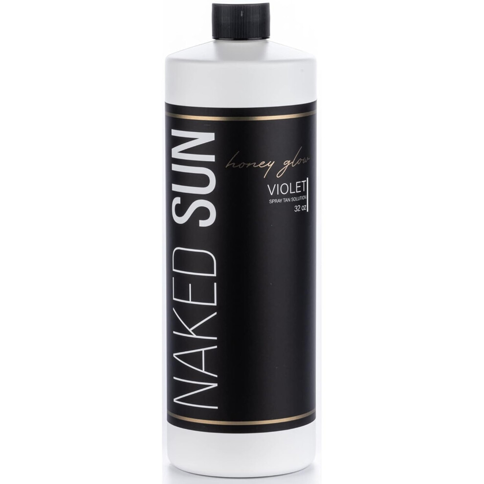 Bare Naked Noodles Naked Sun Honey Glow Violet Spray Tan Solution 32 Oz Airbrush Sunless Self Tanning Spray