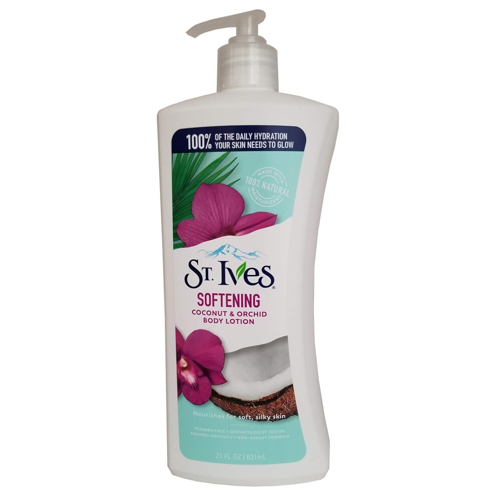 St Ives Softening Body Lotion Coconut  Orchid Extract 21 oz Pack of 2