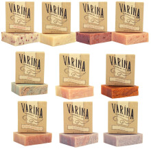 Varina Natural Floral Variety Bar Sap - Plewsing delicato per pelle sensibile floreale - 10 pacchetto