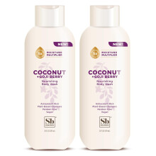 Soapbox Body Wash Kokos & Goji-bessen Vloeibare Body Wash Hydraterende zeep met Shea Butter Vegan Duo Pack van 2 zeepflessen, elk 20 oz
