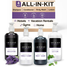 1-Shoppe Infuse Zestaw kosmetykσw z kolekcji Lavender Mint Spa | Pompy 10,14 uncji | Szampon Odzywka Balsam do mycia rak/ciala