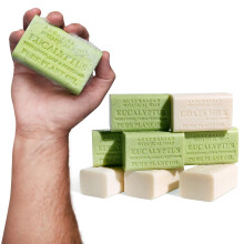 Australische Botanische Mannen Zeep, Duo Pack Luxe Lichaams- en Baardzeep, Eucalyptus en Geitenmelk