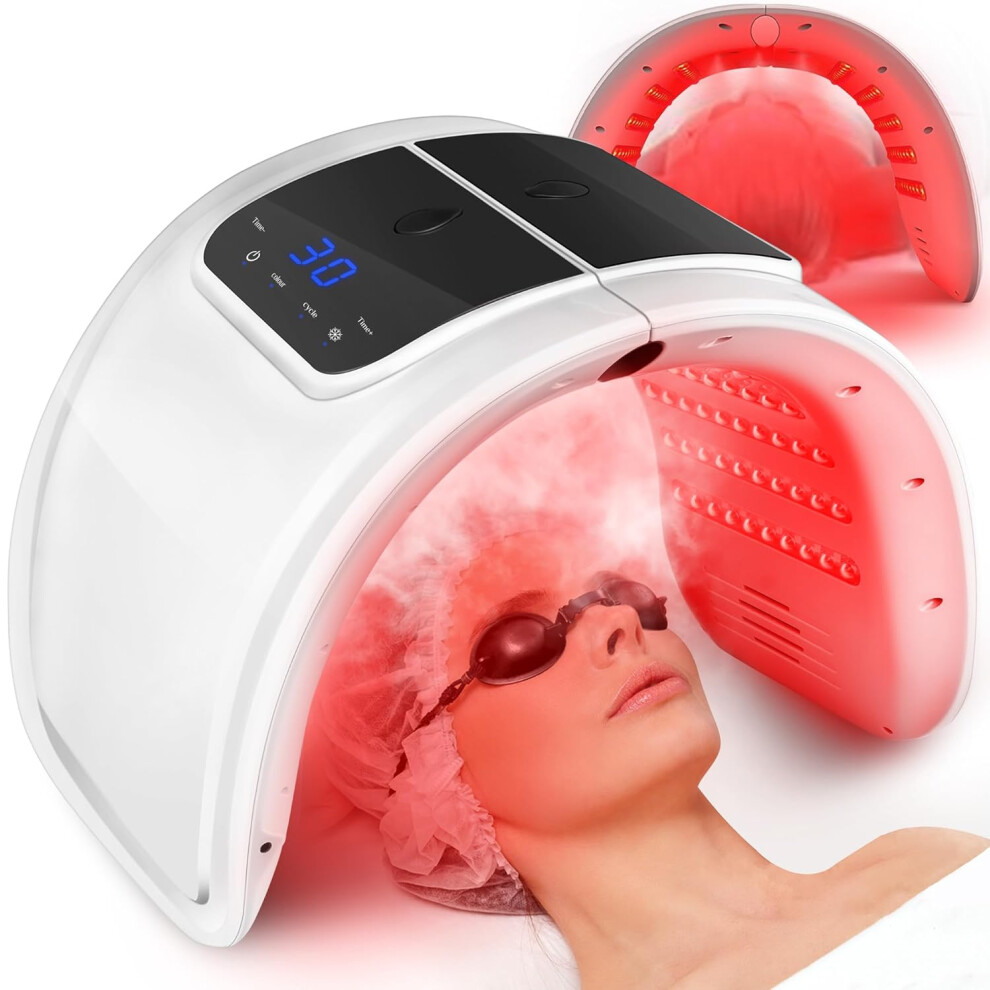 Red Light Therapy Mask LED Therapy Light 7 Color Light Therapy Mask Beauty Photon Skin Phototherapy Machine with Spray Function