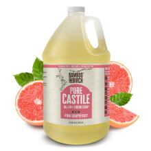 BAMBU JA KOIVU Pure Castile Soap Nestemäinen Organic Sertifioitu Palmuöljytön Natural Saippua Sitrusgreippi 64 oz