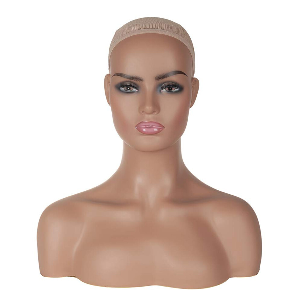 Jingfa Unisex Not,Specified Realistic Female Mannequin Head With Shoulder Display Manikin Head Bust For Wigsmakeupbeauty Accessories Displaying