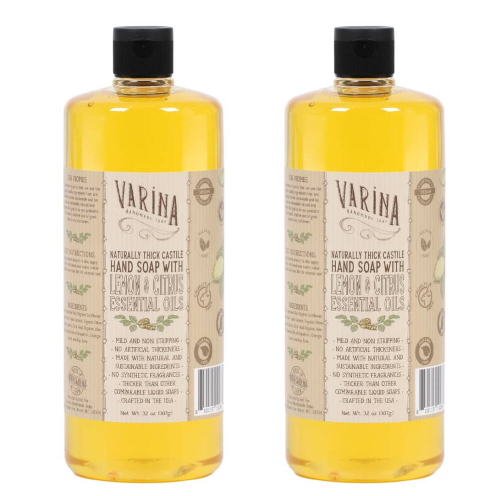 Varina Liquid Soap Liquid Organic Castile Soap Citrus 32Oz