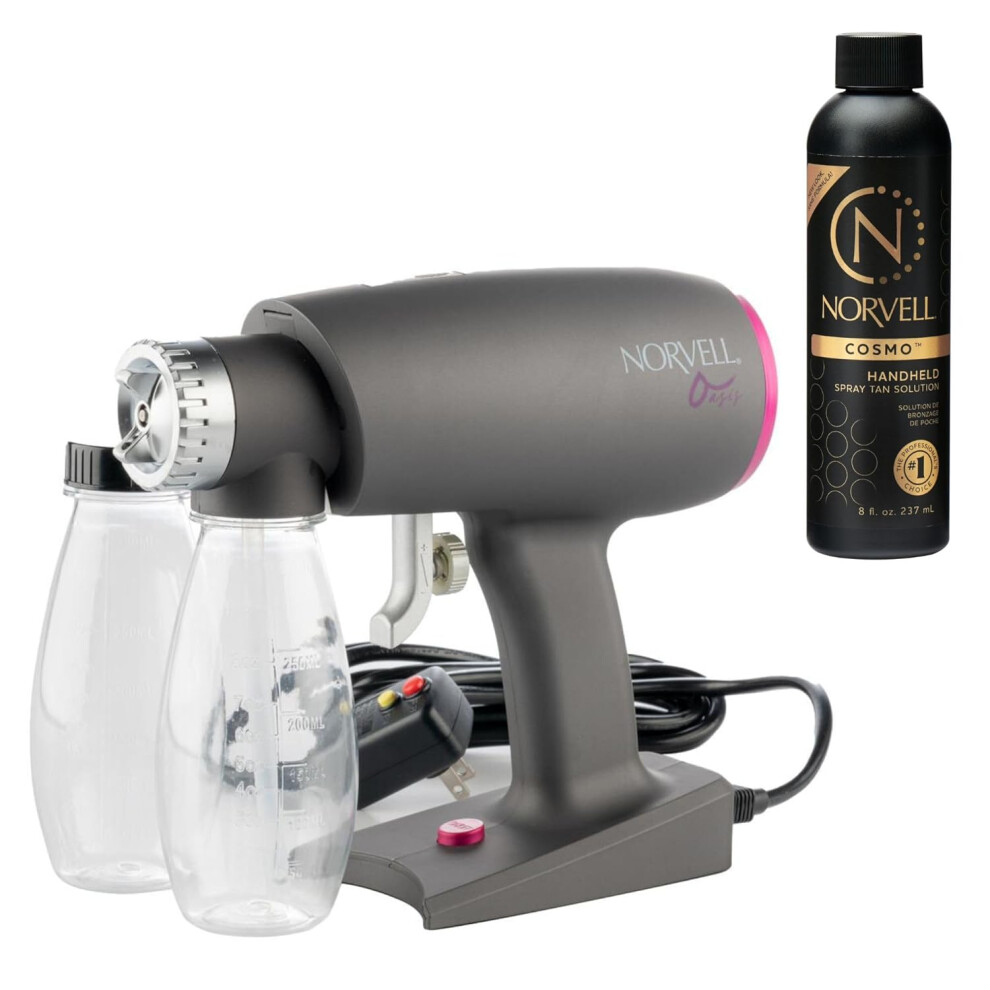 Norvell Oasis Spray Tan Machine Kit Bundled With Cosmo Airbrush Spray Tanning Sunless Solution