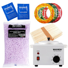 Kit de Cera Waxness Spa Choice Jazmín Púrpura Sin Resina 2.2 Lb / 1 Kg