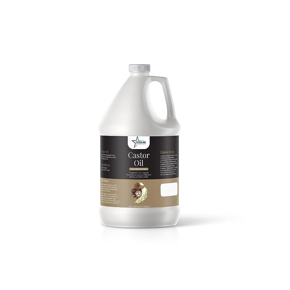 Castor Oil  NonHexane Castor Oil for Eyelashes and Eyebrows  Pure and Natural Cold Pressed Castor Oil for Skin Hair Gut Muscles  1 Gallon