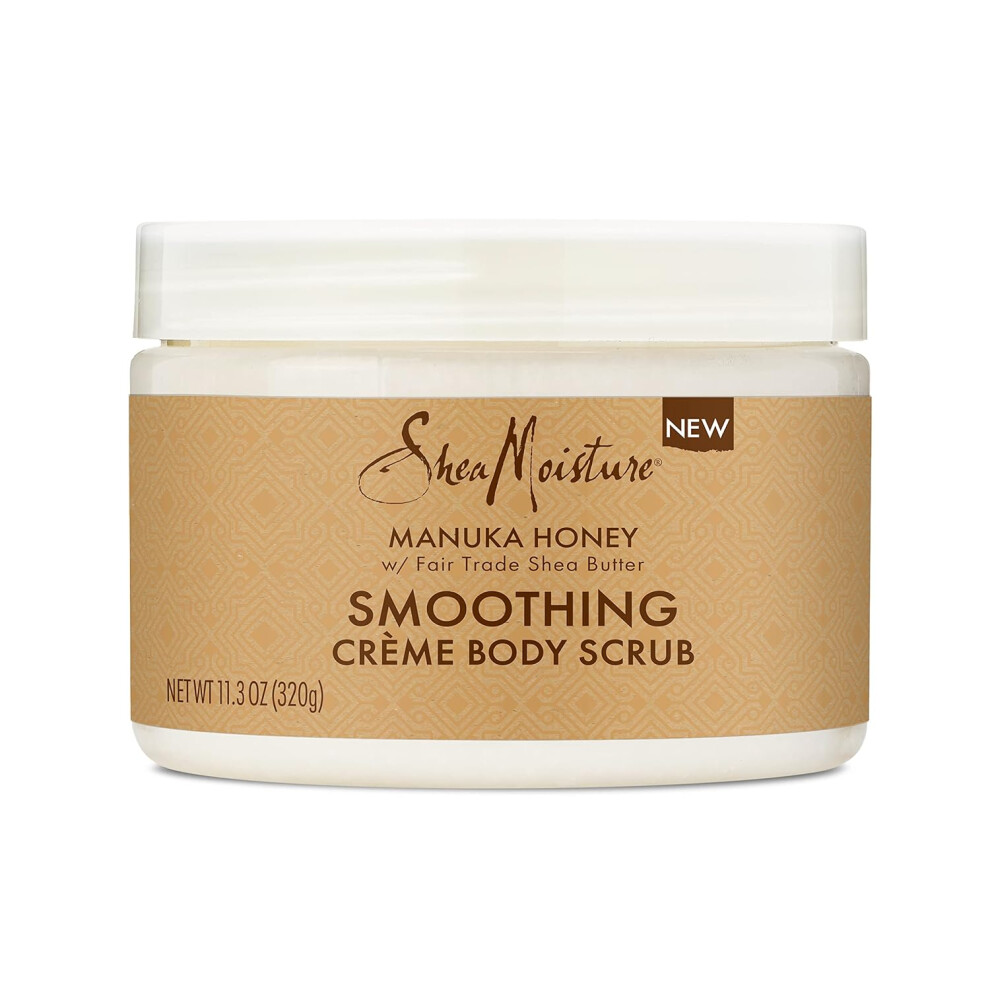 SheaMoisture Smoothing Body Scrub Manuka Honey To Reduce Rough Skin Exfoliating Body Scrub with Fair Trade Shea Butter 113 oz