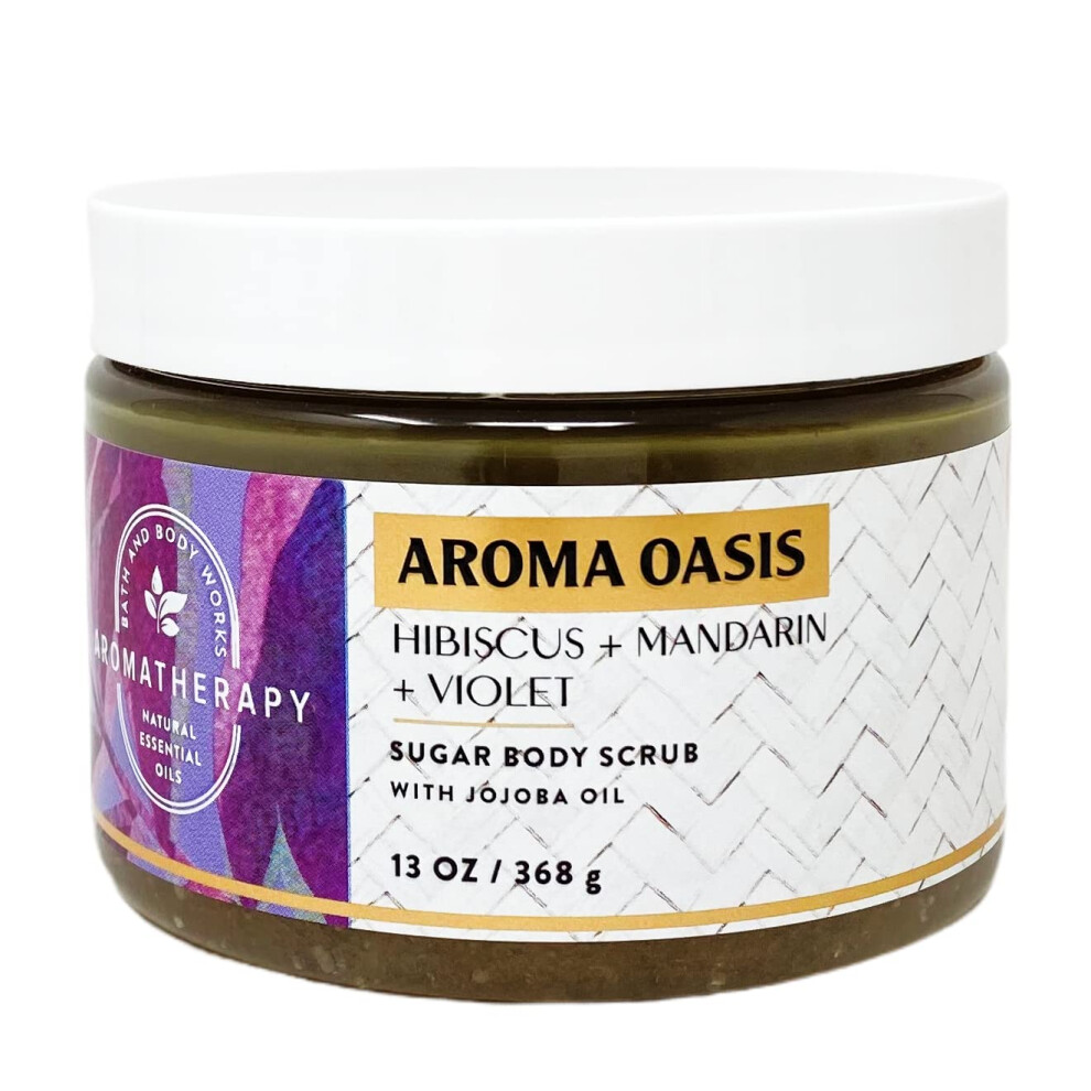 Generic Aromatherapy Aroma Oasis Hibiscus  Mandarin  Violet Sugar Body Scrub  13 oz  368 g